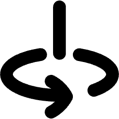 Line Arrow Rotate Vertical Axis Left Icon from Flex Solid Set