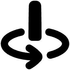 Line Arrow Rotate Vertical Axis Left Icon from Plump Solid Set