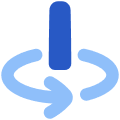 Line Arrow Rotate Vertical Axis Left Icon from Plump Flat Set