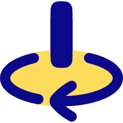 Line Arrow Rotate Vertical Axis Left Icon from Plump Pop Set