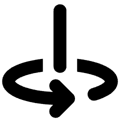 Line Arrow Rotate Vertical Axis Left Icon from Core Solid Set