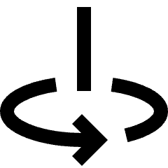 Line Arrow Rotate Vertical Axis Left Icon from Sharp Line Set