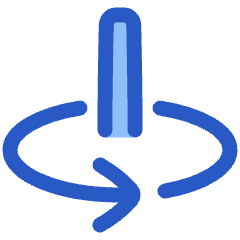 Line Arrow Rotate Vertical Axis Left Icon from Plump Duo Set