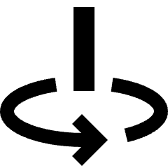 Line Arrow Rotate Vertical Axis Left Icon from Sharp Solid Set