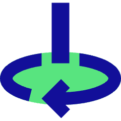 Line Arrow Rotate Vertical Axis Right Icon from Sharp Pop Set