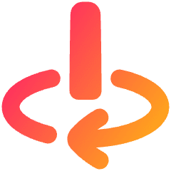 Line Arrow Rotate Vertical Axis Right Icon from Plump Gradient Set