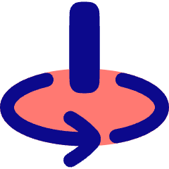Line Arrow Rotate Vertical Axis Right Icon from Plump Pop Set