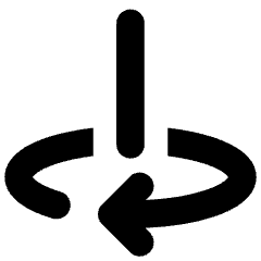 Line Arrow Rotate Vertical Axis Right Icon from Core Solid Set