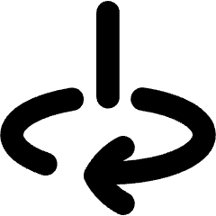 Line Arrow Rotate Vertical Axis Right Icon from Flex Solid Set