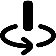 Line Arrow Rotate Vertical Axis Right Icon from Plump Remix Set