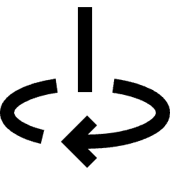 Line Arrow Rotate Vertical Axis Right Icon from Sharp Line Set