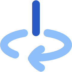 Line Arrow Rotate Vertical Axis Right Icon from Flex Flat Set