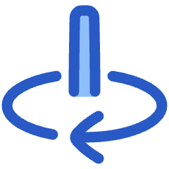 Line Arrow Rotate Vertical Axis Right Icon from Plump Duo Set