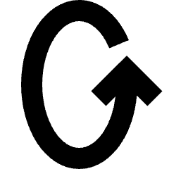 Line Arrow Rotate Vertical Left 1 Icon from Sharp Solid Set