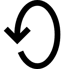 Line Arrow Rotate Vertical Left 2 Icon from Sharp Line Set