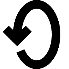 Line Arrow Rotate Vertical Left 2 Icon from Sharp Solid Set