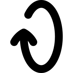 Line Arrow Rotate Vertical Right 1 Icon from Flex Solid Set
