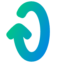 Line Arrow Rotate Vertical Right 1 Icon from Plump Gradient Set