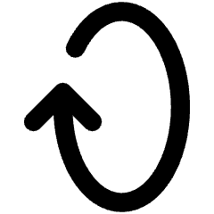 Line Arrow Rotate Vertical Right 1 Icon from Core Remix Set