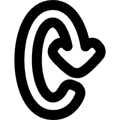 Line Arrow Rotate Vertical Right 2 Icon from Plump Remix Set