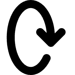 Line Arrow Rotate Vertical Right 2 Icon from Core Solid Set