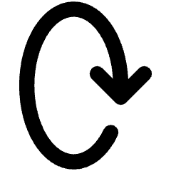 Line Arrow Rotate Vertical Right 2 Icon from Core Remix Set