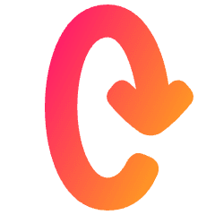 Line Arrow Rotate Vertical Right 2 Icon from Plump Gradient Set