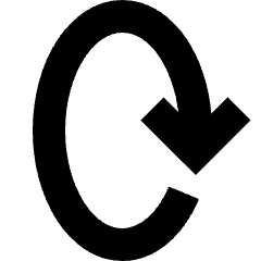 Line Arrow Rotate Vertical Right 2 Icon from Sharp Solid Set