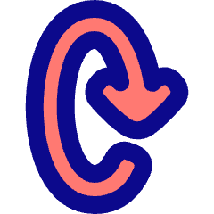 Line Arrow Rotate Vertical Right 2 Icon from Plump Pop Set
