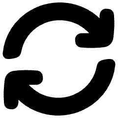 Line Arrow Synchronize 2 Icon from Plump Solid Set