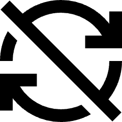 Line Arrow Synchronize Disable Icon from Sharp Remix Set