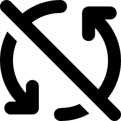 Line Arrow Synchronize Disable Icon from Core Solid Set