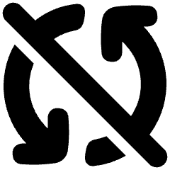 Line Arrow Synchronize Disable Icon from Plump Solid Set