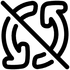 Line Arrow Synchronize Disable Icon from Plump Line Set