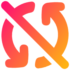 Line Arrow Synchronize Disable Icon from Plump Gradient Set