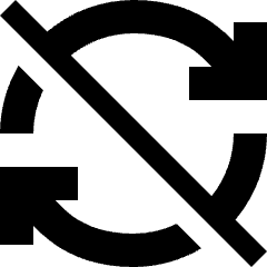 Line Arrow Synchronize Disable Icon from Sharp Solid Set