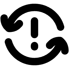 Line Arrow Synchronize Warning Icon from Flex Solid Set