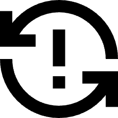Line Arrow Synchronize Warning Icon from Sharp Remix Set
