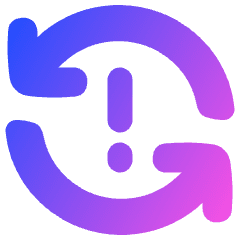 Line Arrow Synchronize Warning Icon from Plump Gradient Set