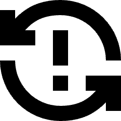 Line Arrow Synchronize Warning Icon from Sharp Solid Set