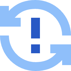 Line Arrow Synchronize Warning Icon from Sharp Flat Set