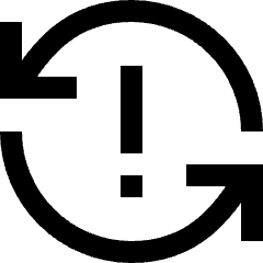 Line Arrow Synchronize Warning Icon from Sharp Line Set