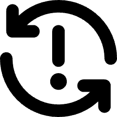 Line Arrow Synchronize Warning Icon from Core Solid Set