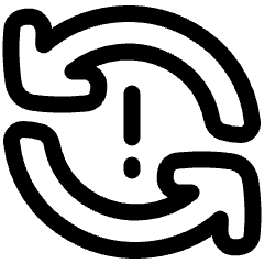 Line Arrow Synchronize Warning Icon from Plump Line Set