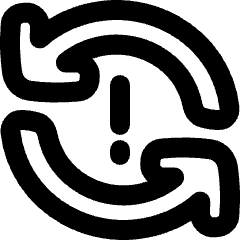 Line Arrow Synchronize Warning Icon from Plump Remix Set