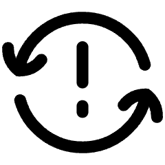 Line Arrow Synchronize Warning Icon from Flex Line Set