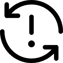 Line Arrow Synchronize Warning Icon from Core Line Set