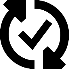 Update Syncronize Finish Icon from Sharp Solid Set