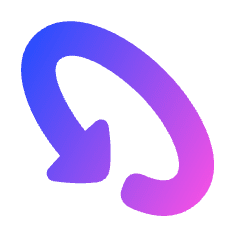 Triangle Arrow Rotate Diagonal Left 1 Icon from Plump Gradient Set