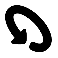 Triangle Arrow Rotate Diagonal Left 1 Icon from Plump Solid Set